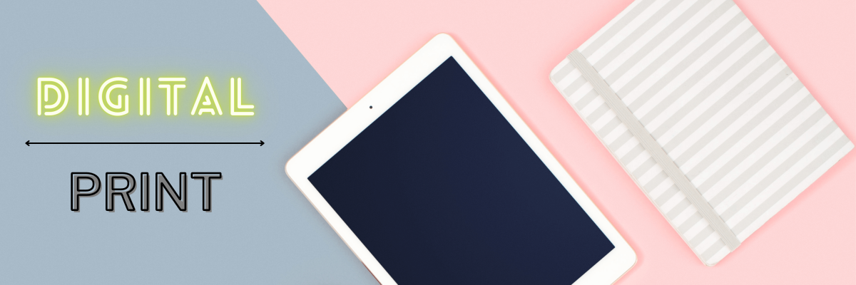Digital or Print - ipad next to notepad